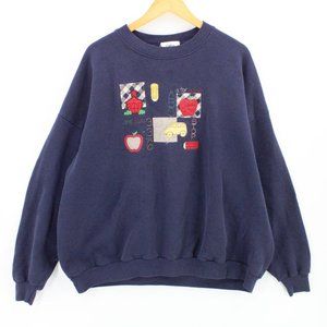 Vintage Gopher Sport Crewneck Sweatshirt Mens Navy Blue School Embroidered Sz 3X